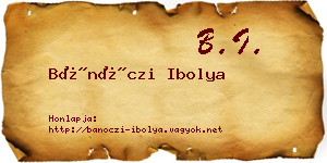 Bánóczi Ibolya névjegykártya