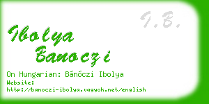 ibolya banoczi business card