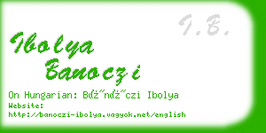 ibolya banoczi business card